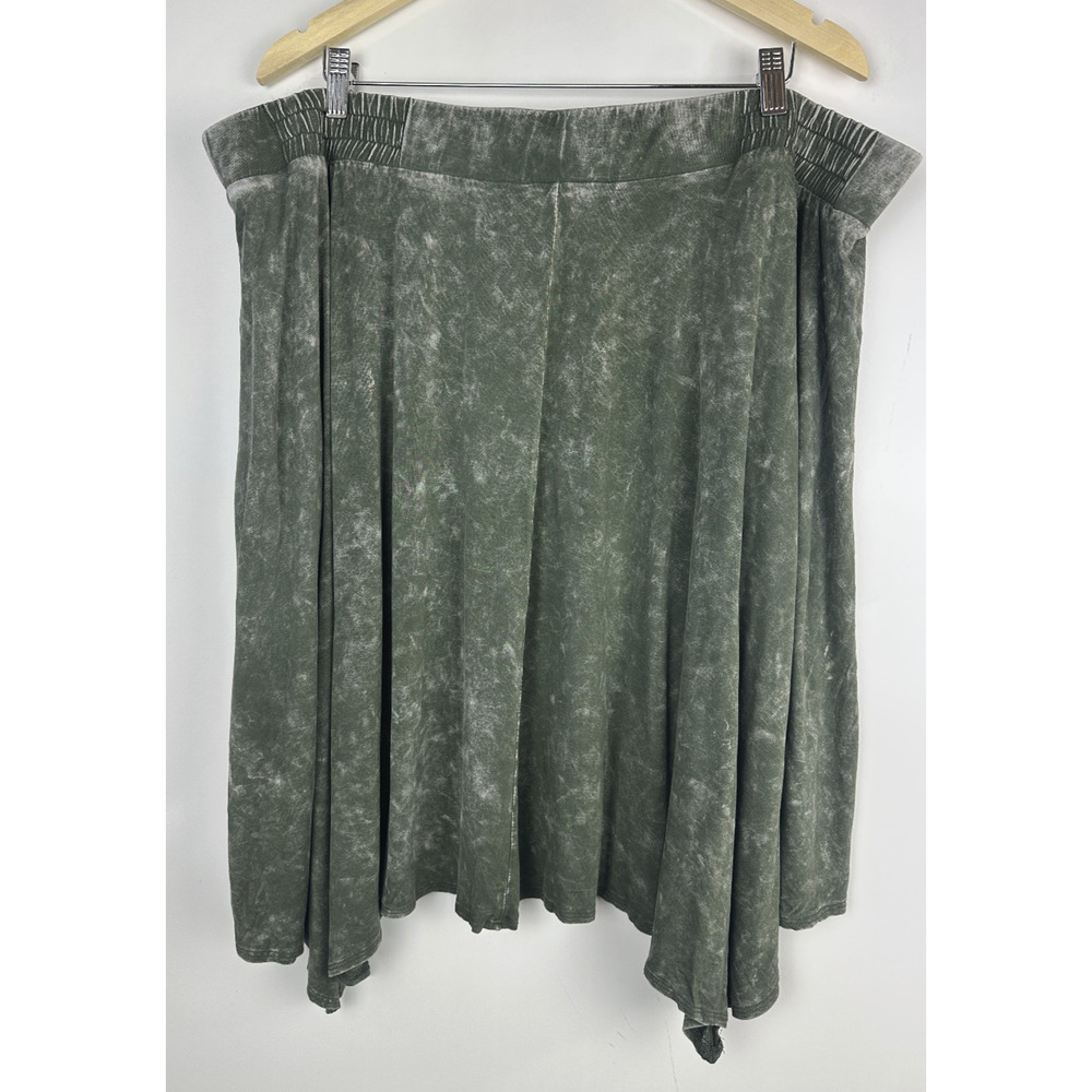 Torrid Handkerchief Mini Skirt Super Soft Washed Olive Plus Size 3 3X Grunge - Picture 8 of 11
